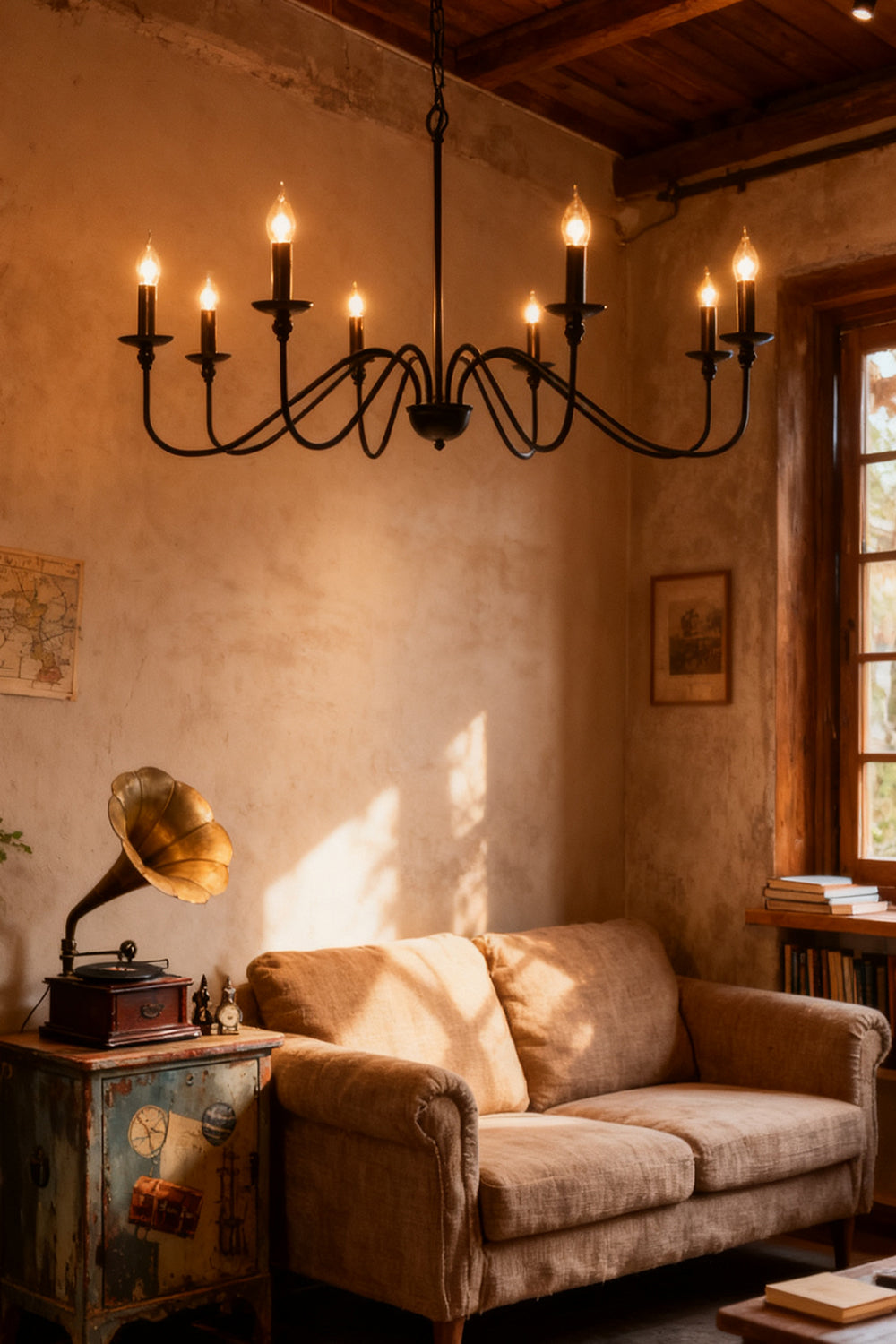 Timeless Gold Candle Chandelier