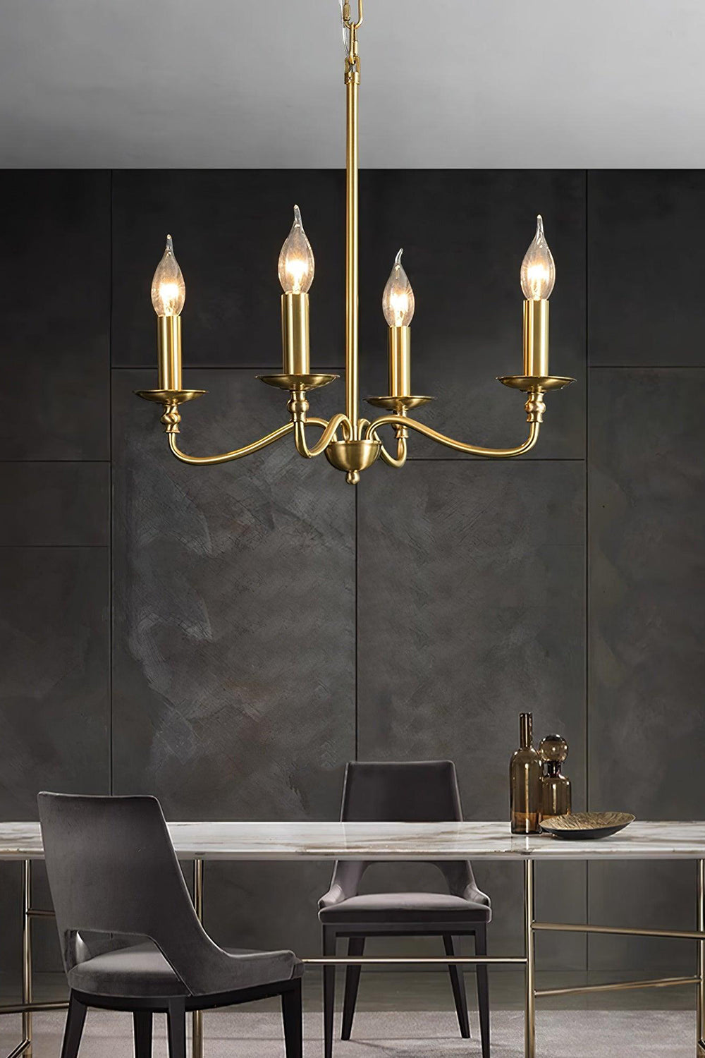 Timeless Gold Candle Chandelier