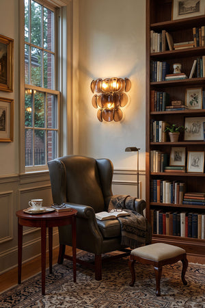Tisanne Tiered Glass Disc Wall Lamp