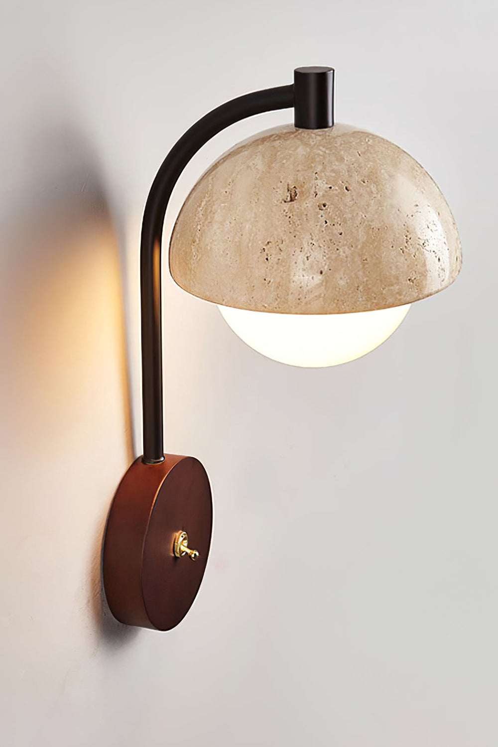 Travertine Arc Wall Light