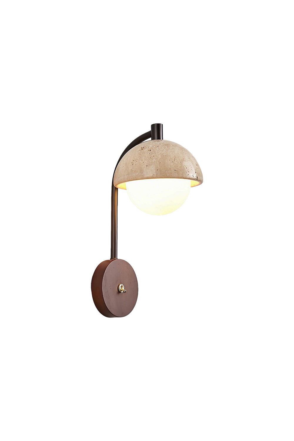 Travertine Arc Wall Light
