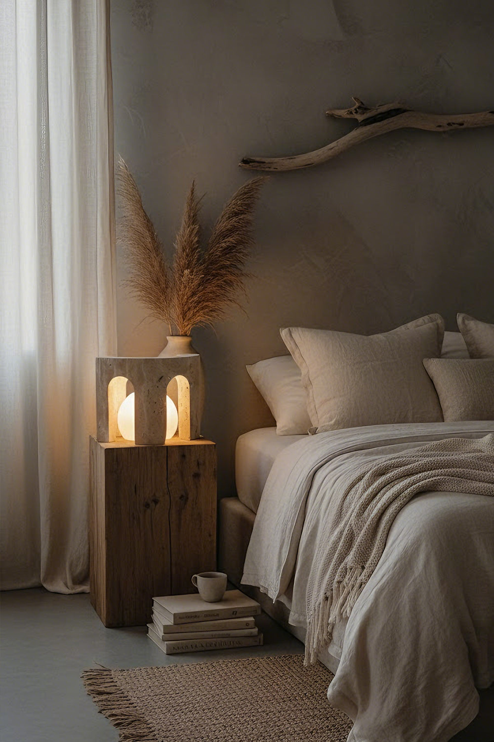 Travertine Arch Table Lamp