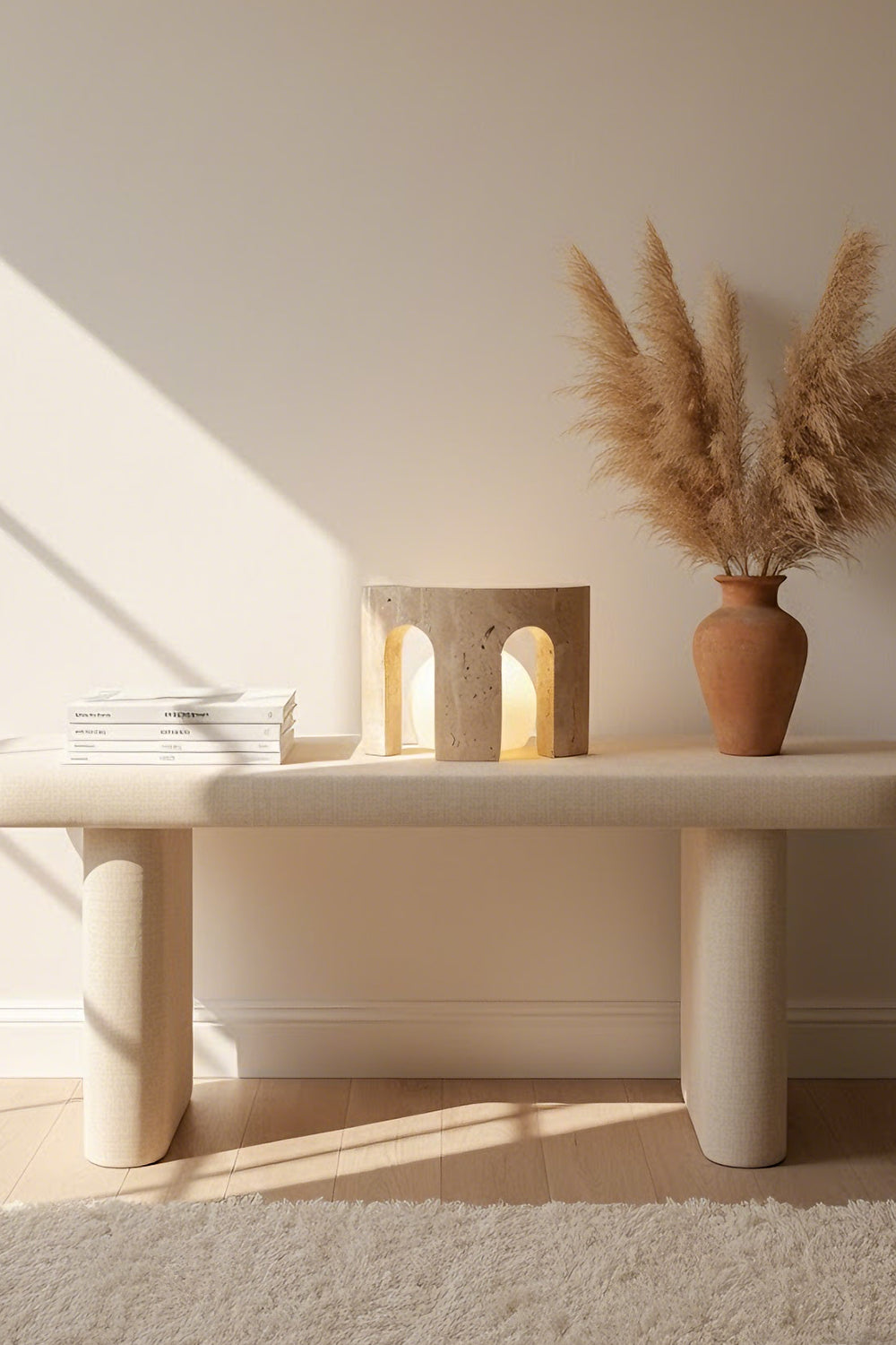 Travertine Arch Table Lamp
