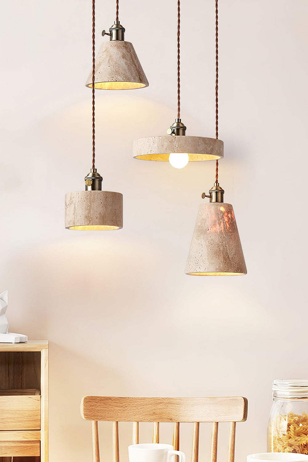 Travertine Aurora Pendant Light
