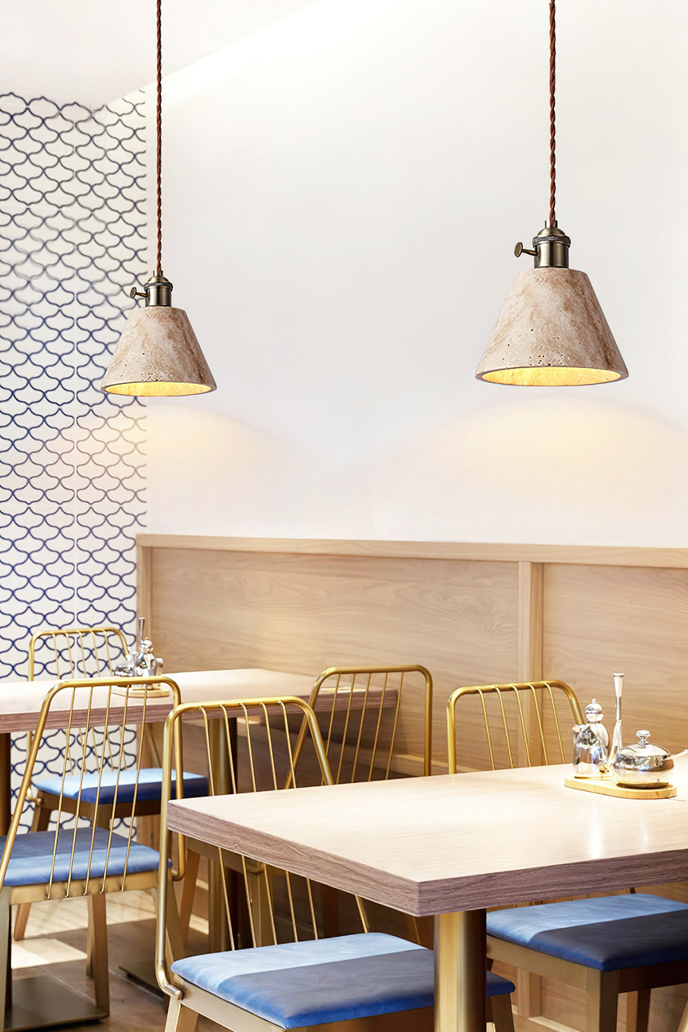 Travertine Aurora Pendant Light