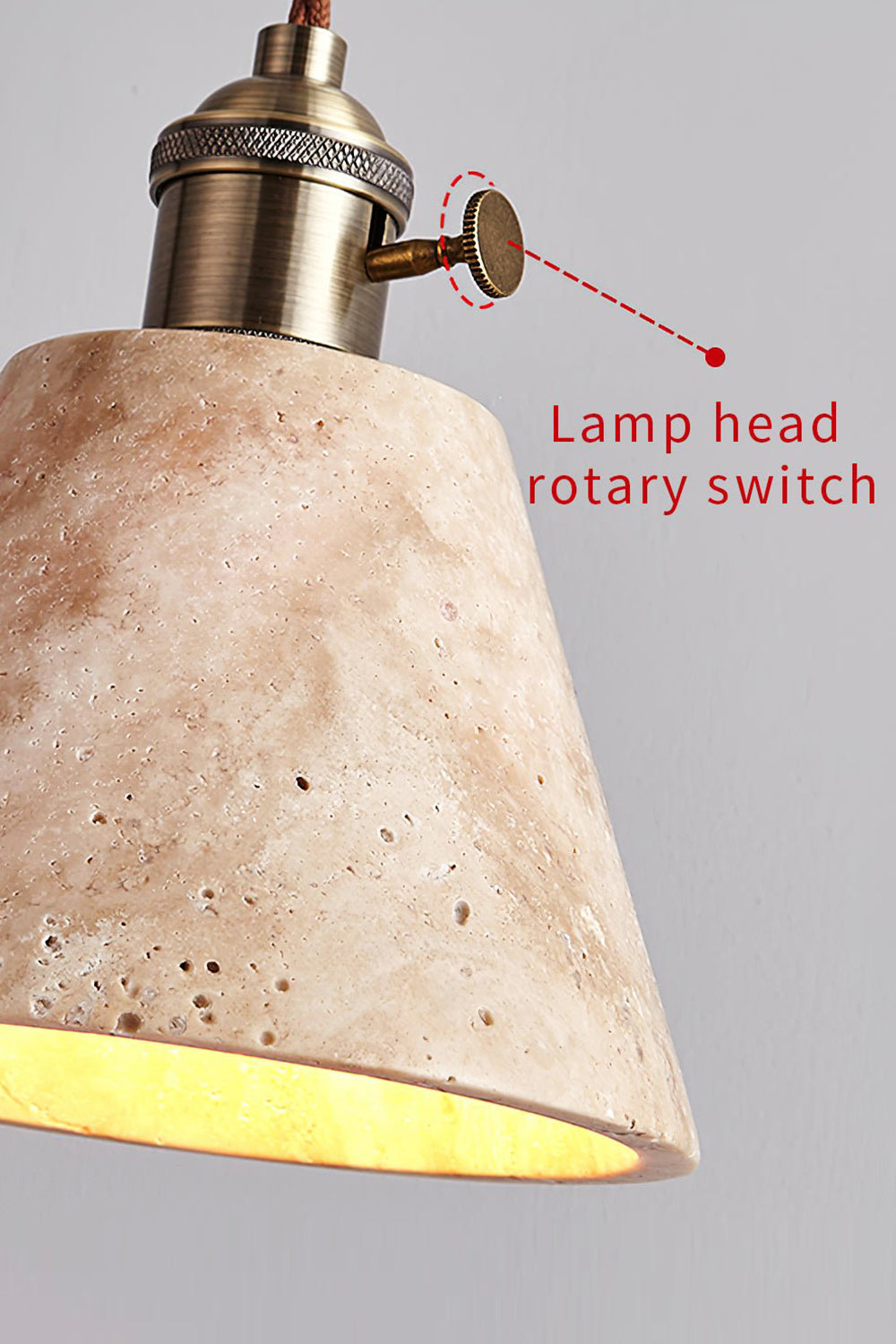 Travertine Aurora Pendant Light