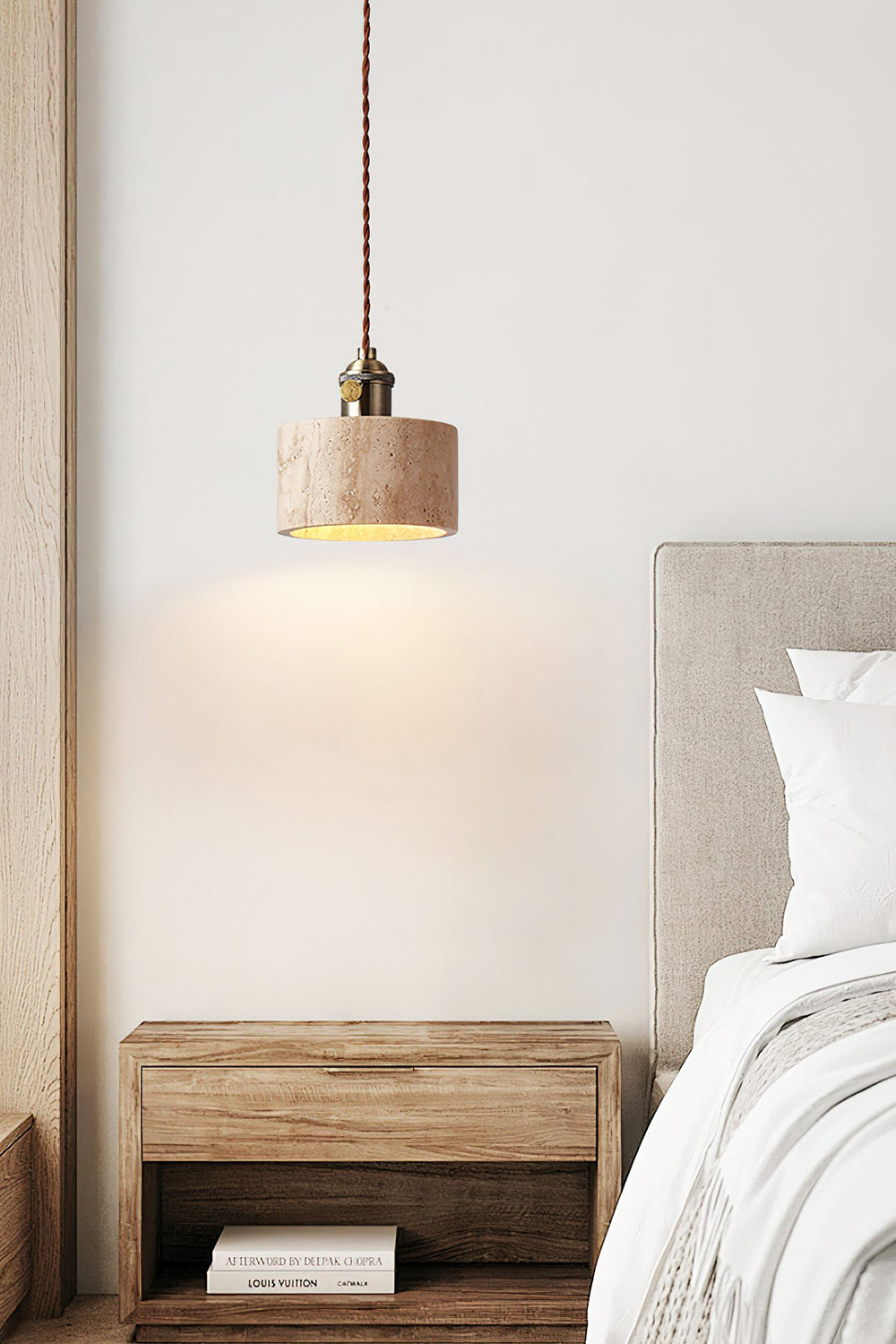 Travertine Aurora Pendant Light