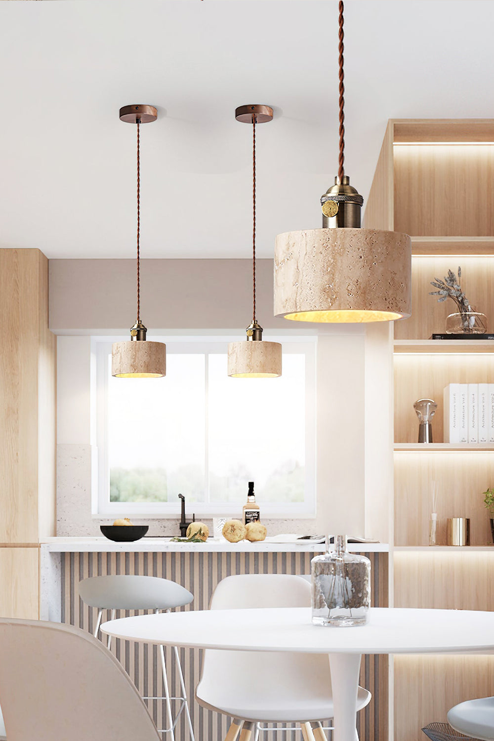 Travertine Aurora Pendant Light