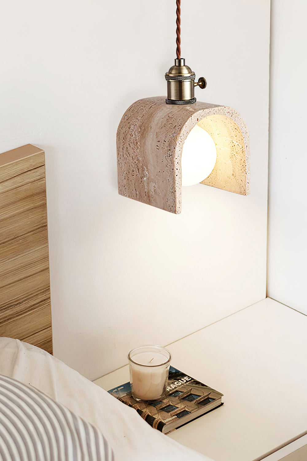 Travertine Aurora Pendant Light