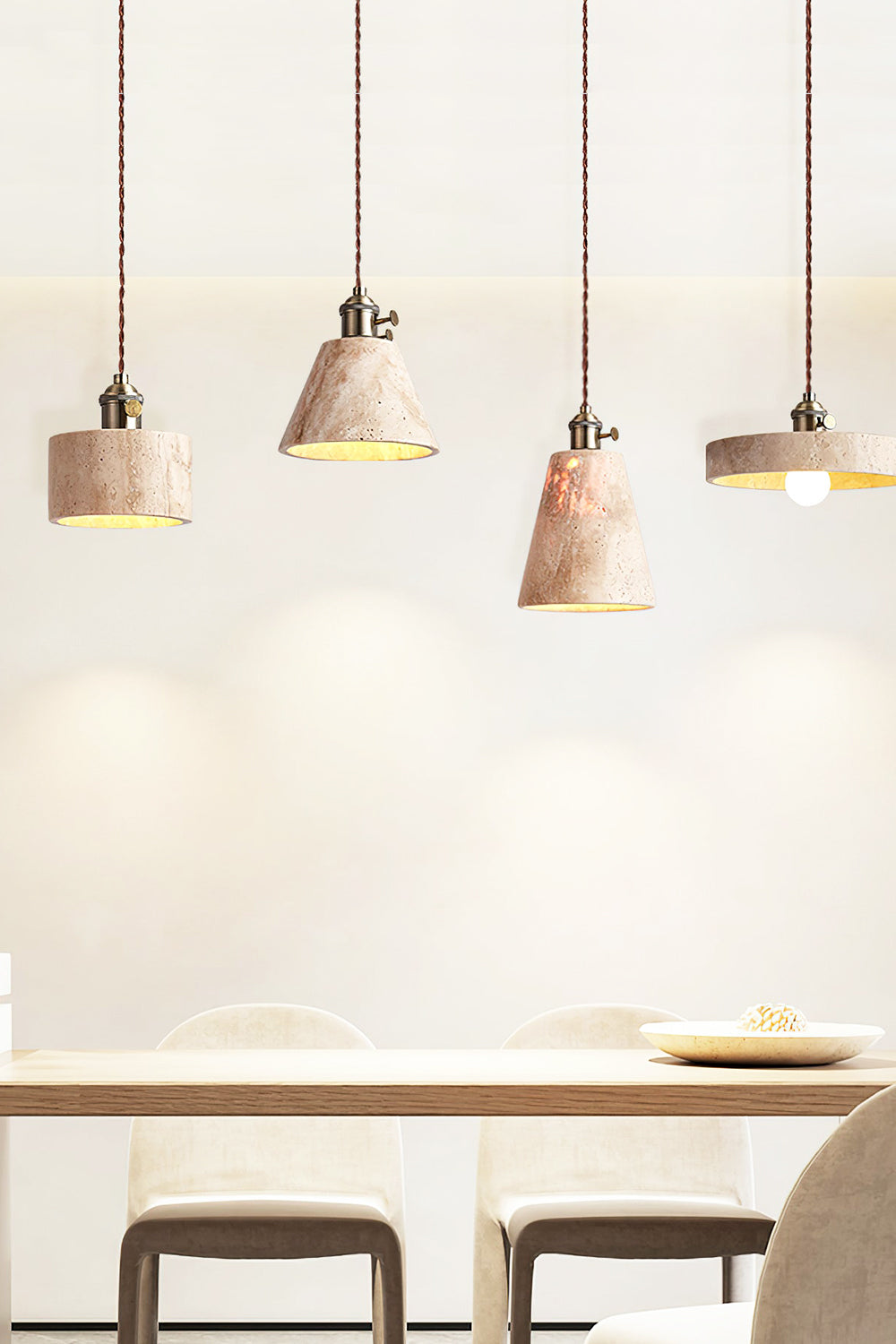 Travertine Aurora Pendant Light