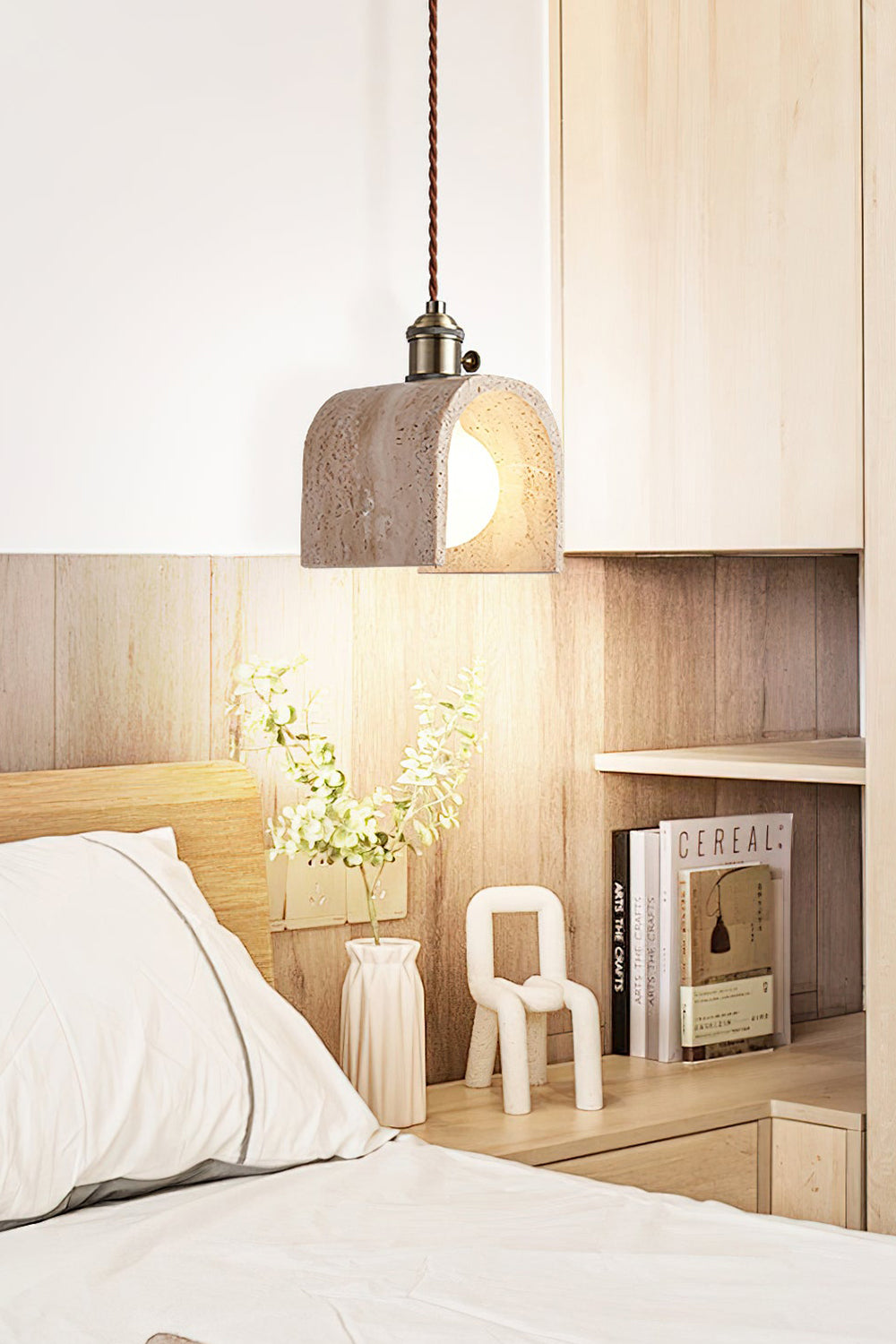 Travertine Aurora Pendant Light
