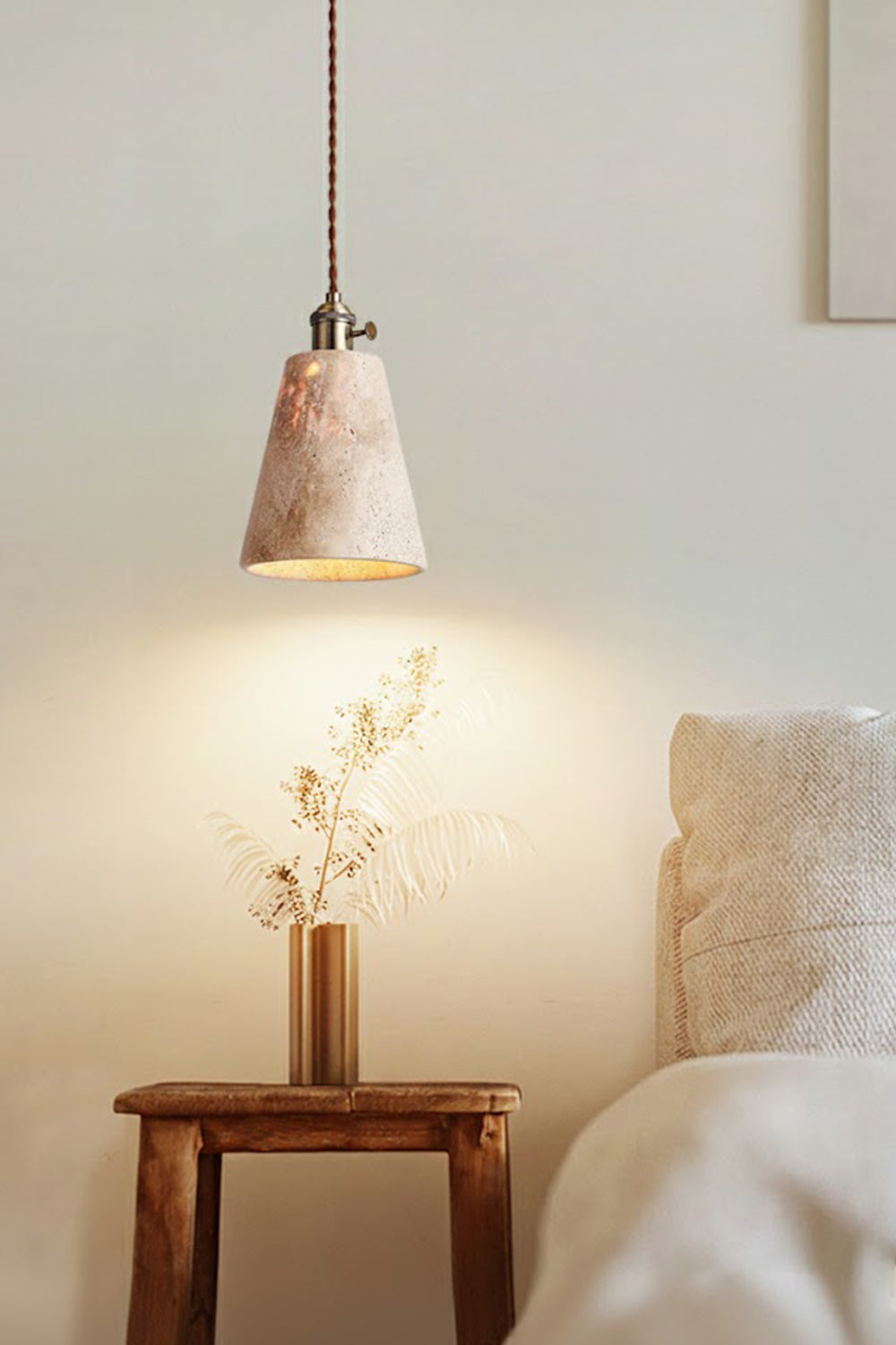 Travertine Aurora Pendant Light