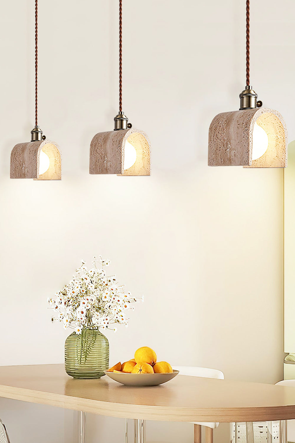 Travertine Aurora Pendant Light