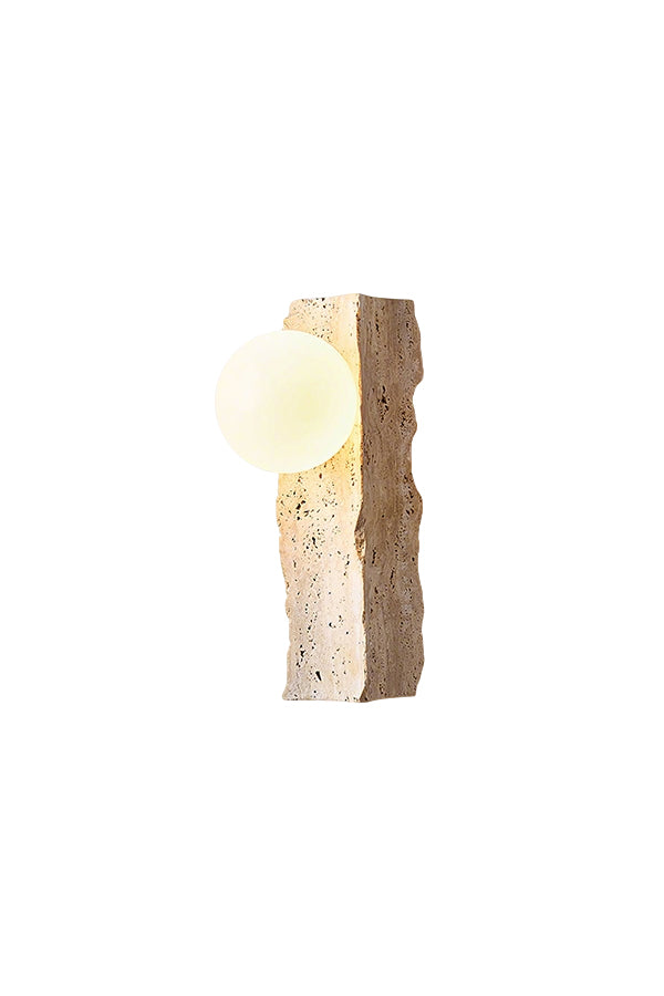 Travertine Block Wall Sconce