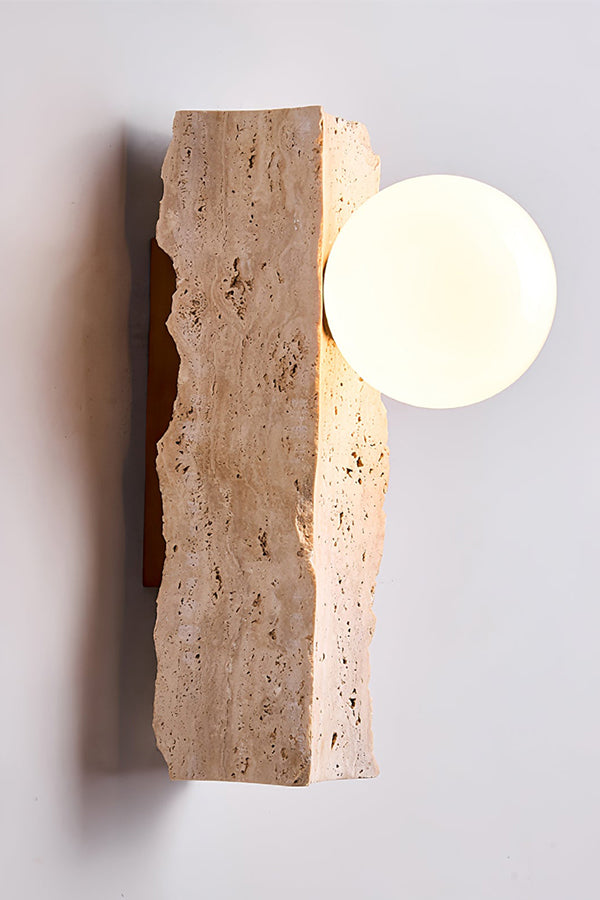 Travertine Block Wall Sconce