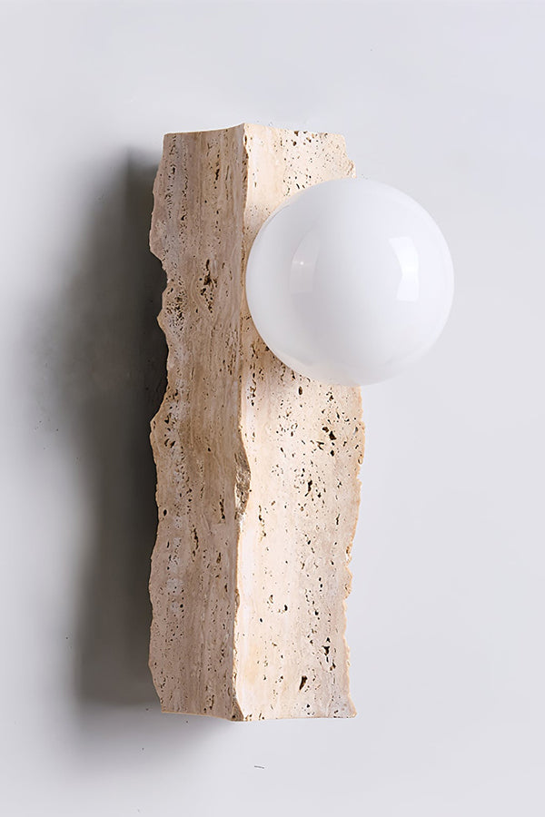 Travertine Block Wall Sconce