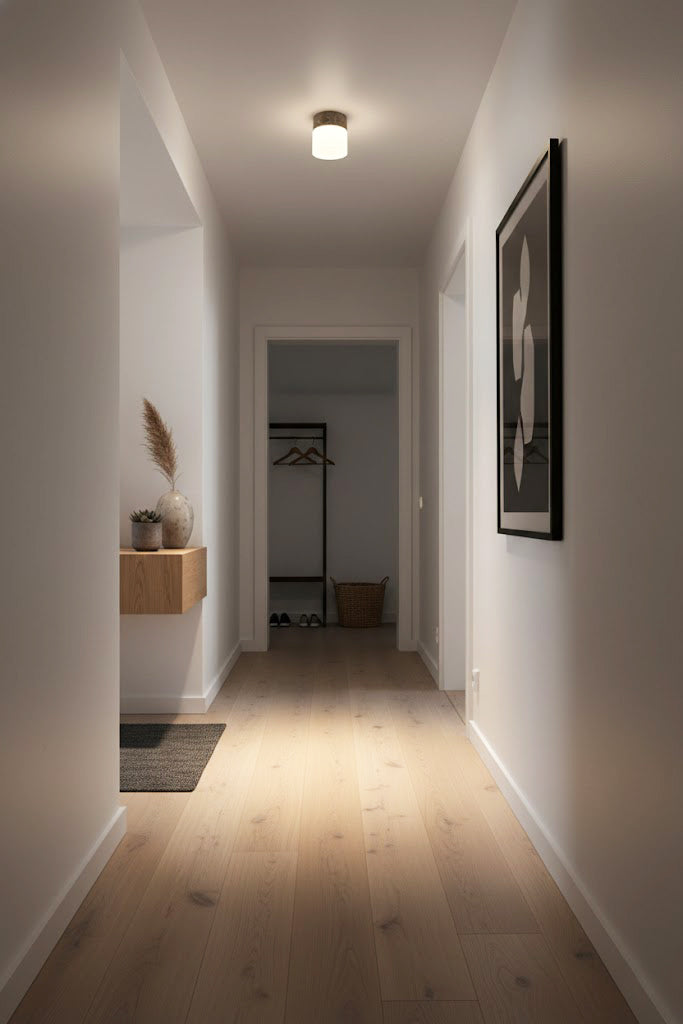 Travertine Cylinder Ceiling Lamp