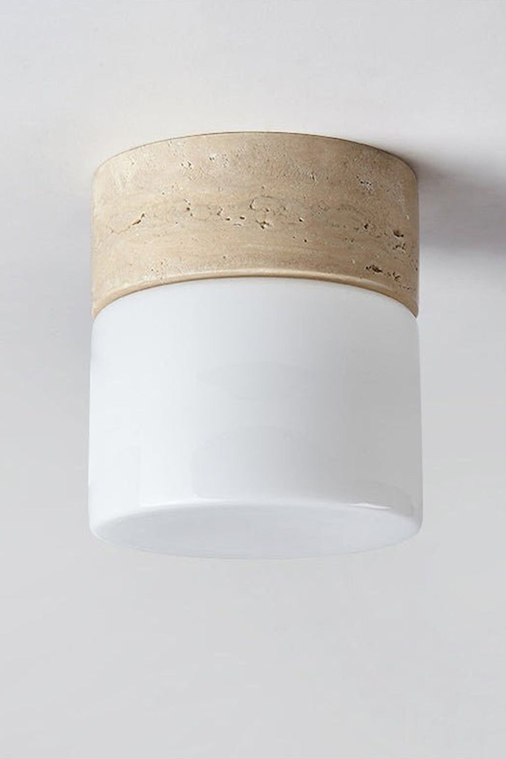 Travertine Cylinder Ceiling Lamp