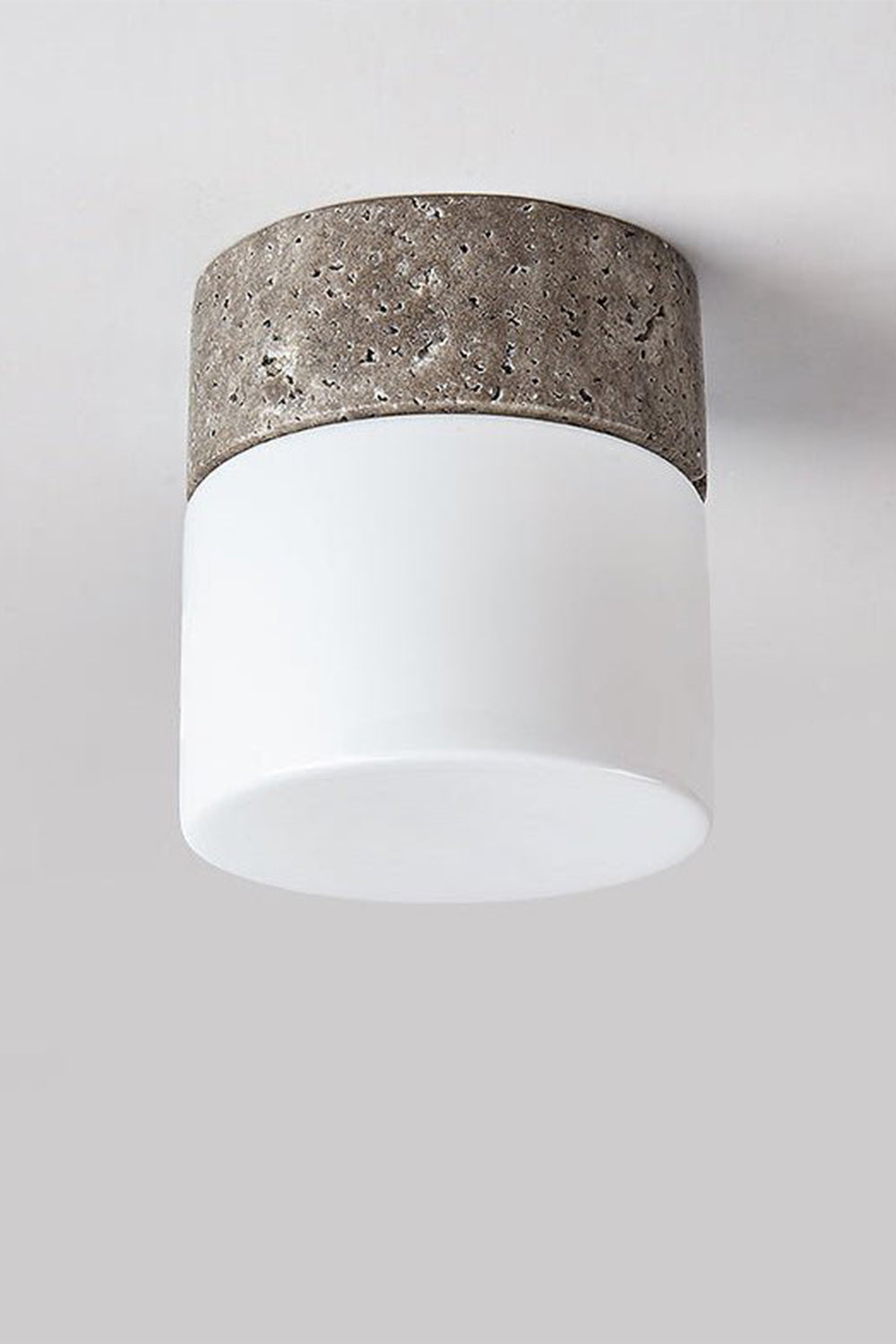 Travertine Cylinder Ceiling Lamp