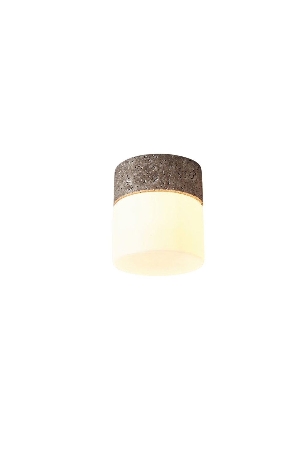 Travertine Cylinder Ceiling Lamp