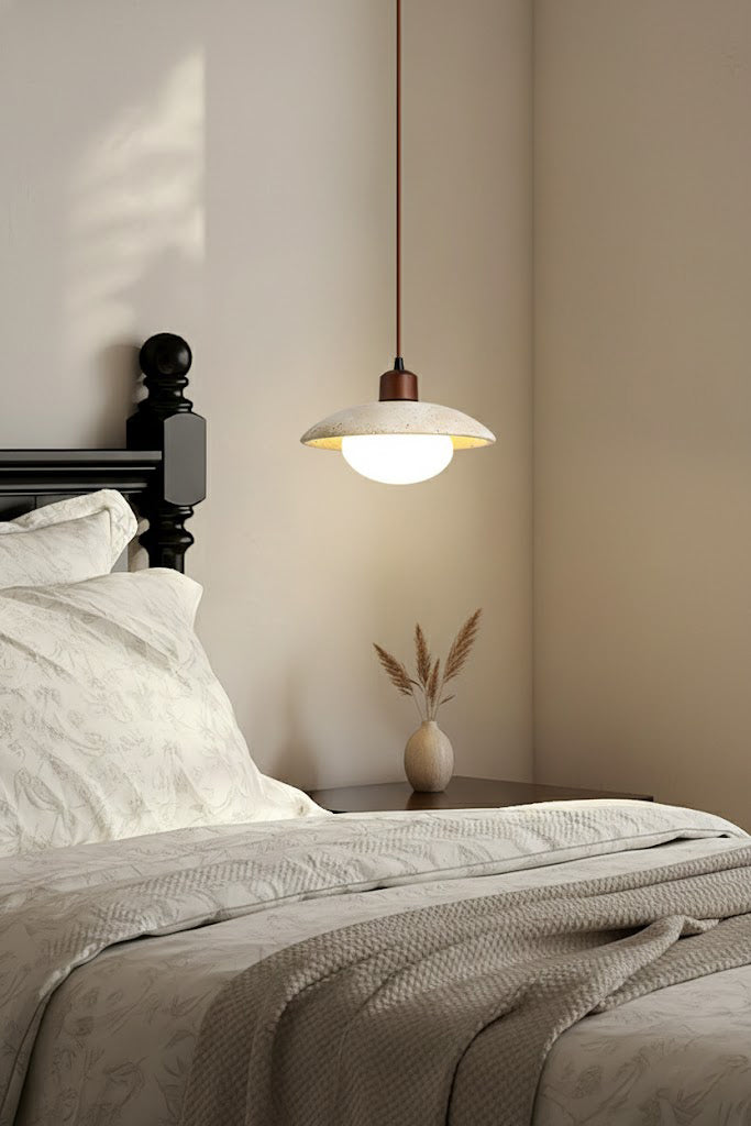 Travertine Disc Pendant Light