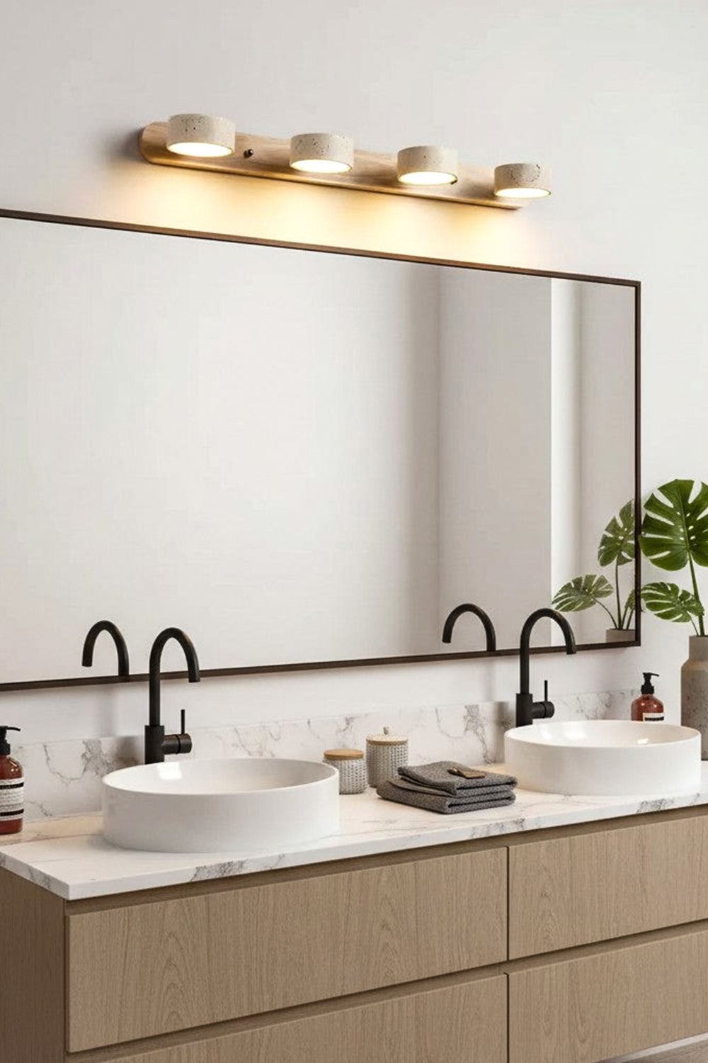 Travertine Duo Wall Light