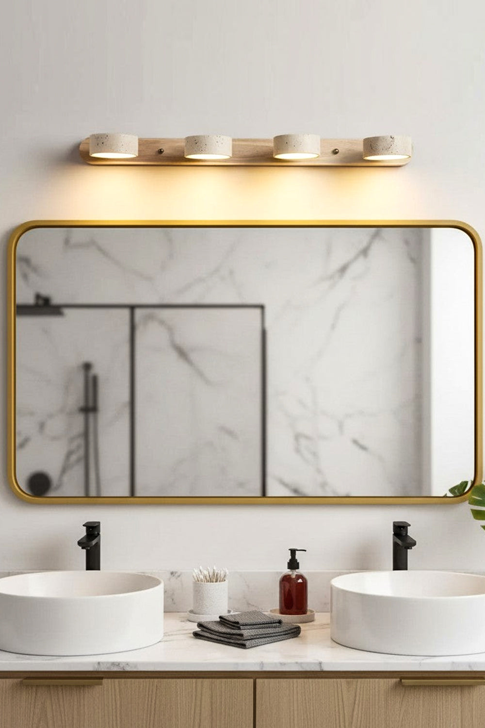 Travertine Duo Wall Light