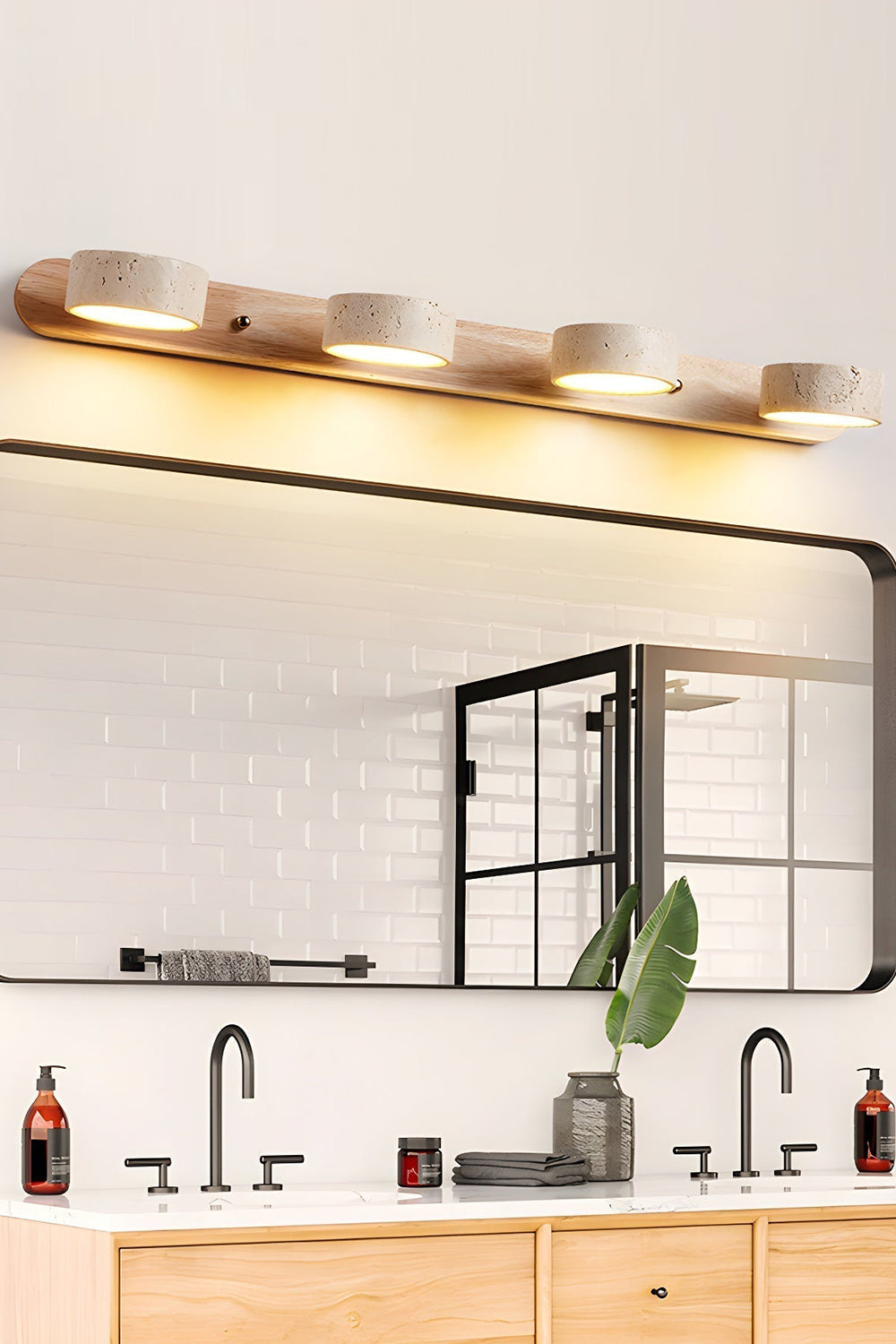 Travertine Duo Wall Light