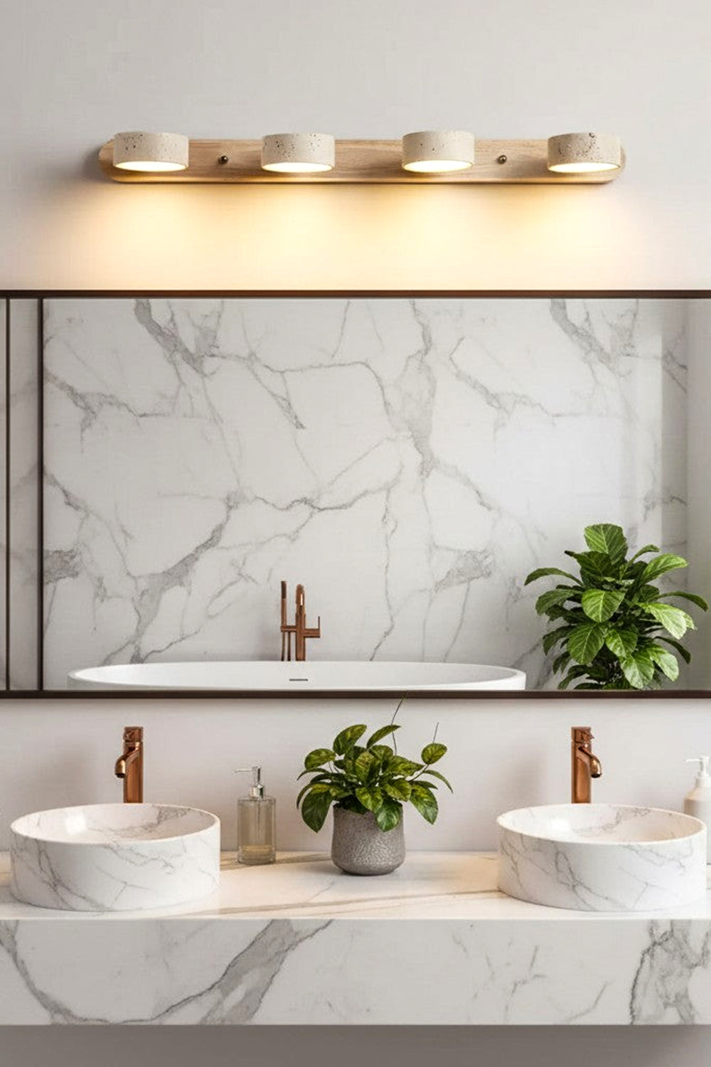 Travertine Duo Wall Light