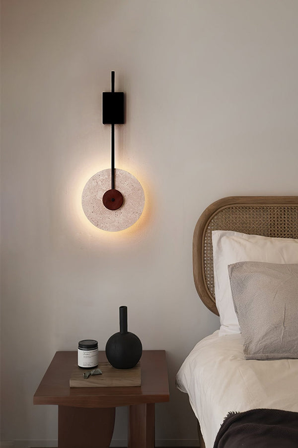 Travertine Halo Wall Sconce