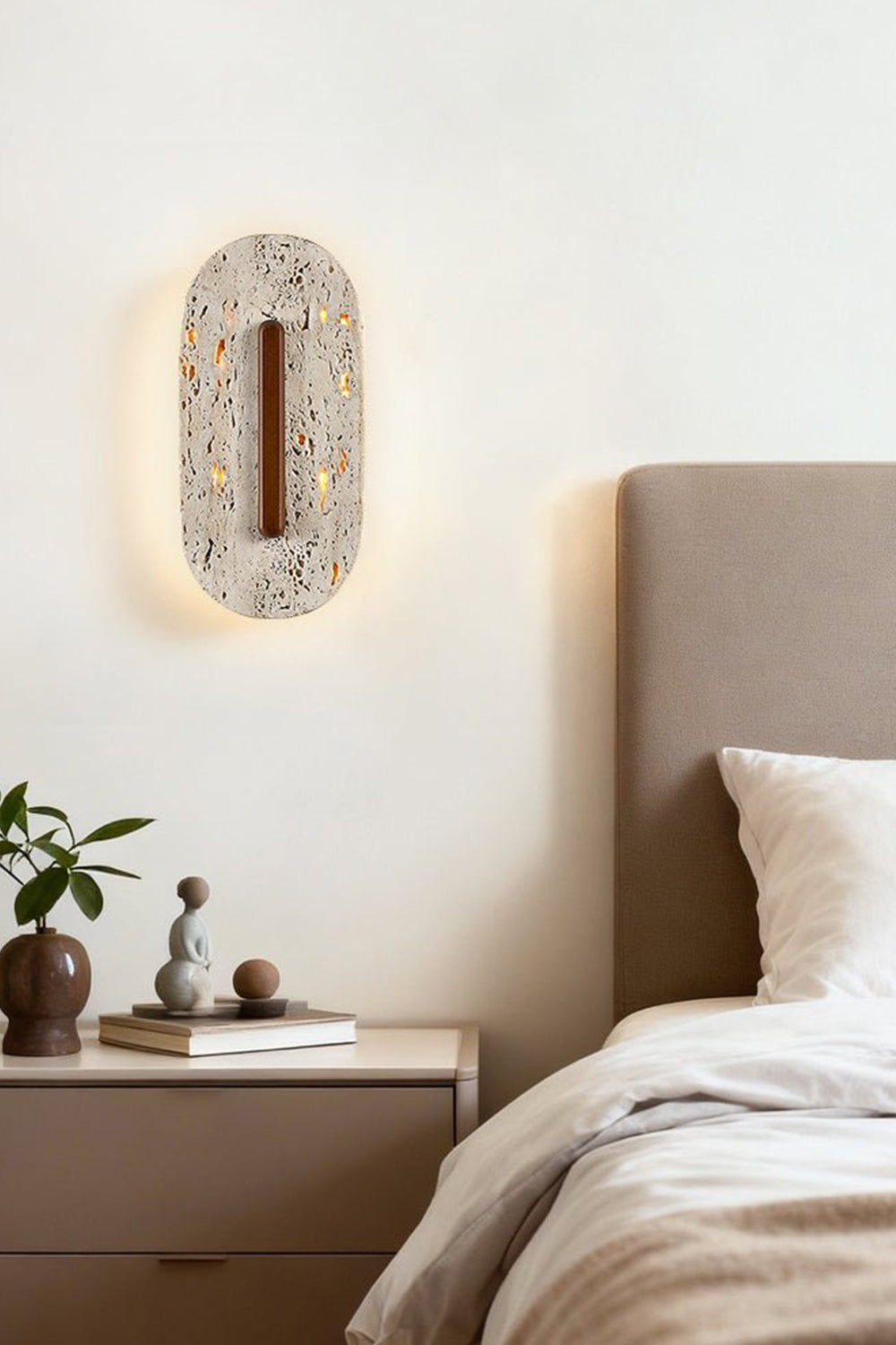 Travertine Slab Wall Sconce