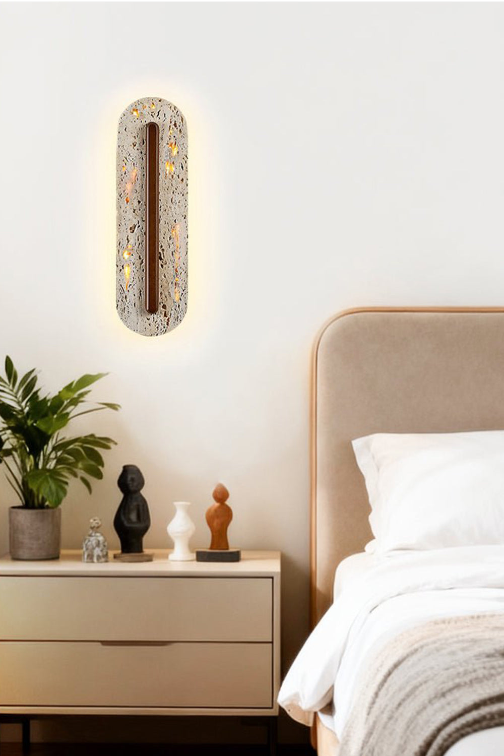 Travertine Slab Wall Sconce