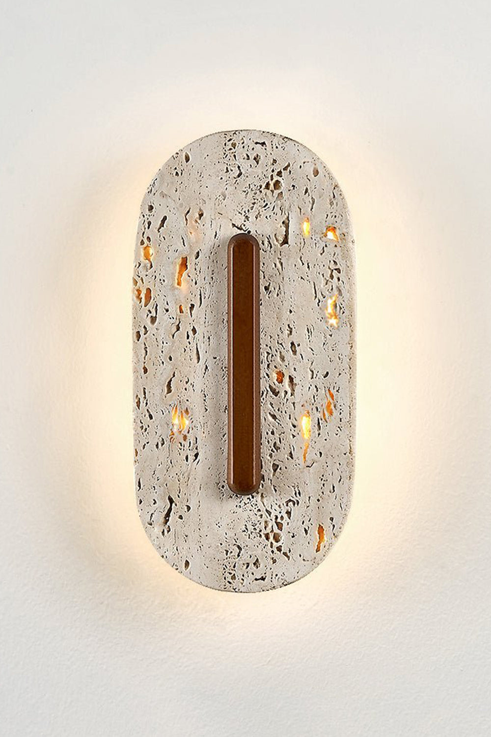Travertine Slab Wall Sconce