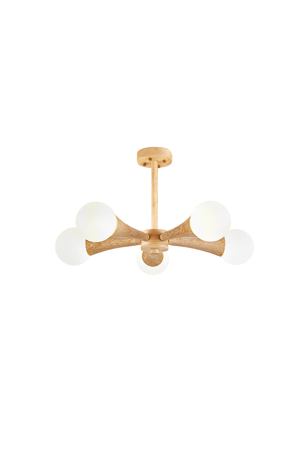 Travertine Tree-Arm Chandelier