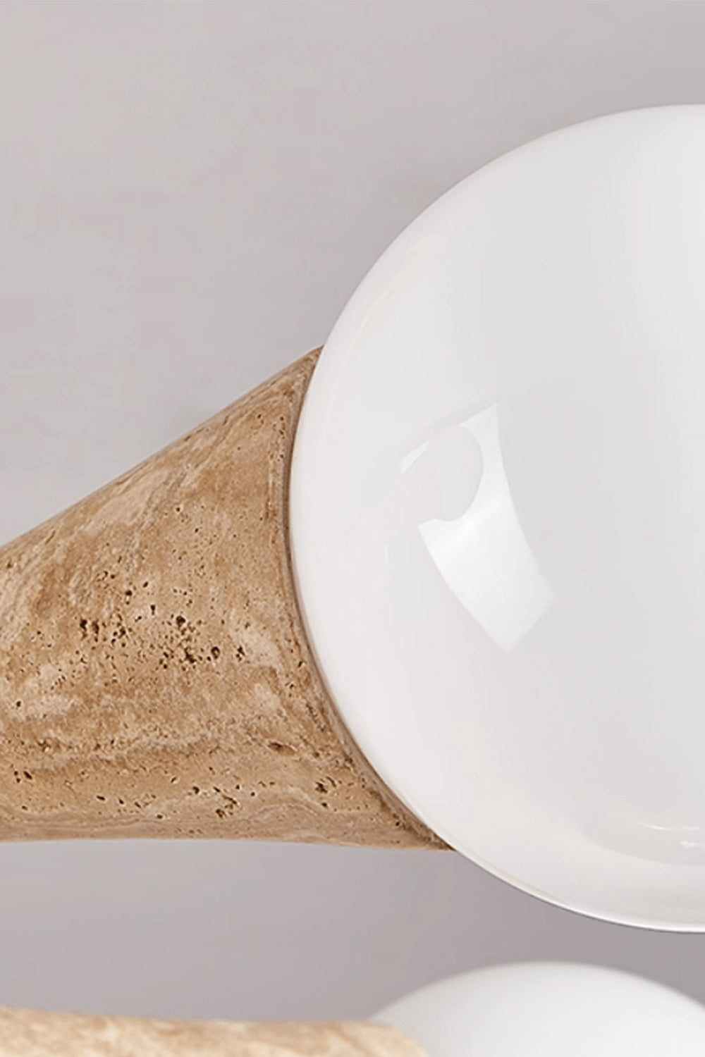 Travertine Tree-Arm Chandelier