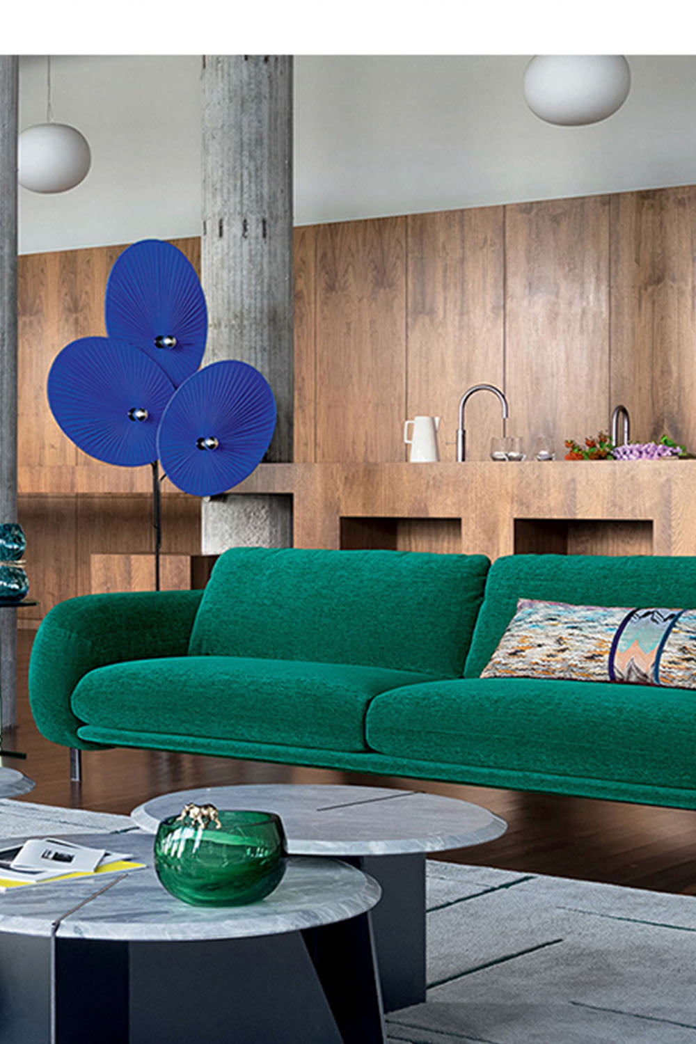 Triple Floral Floor Lamp