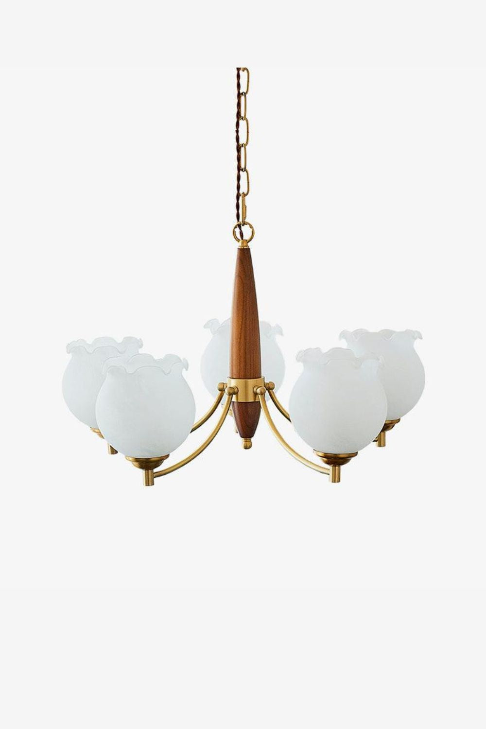 Tulips Glass Wood Chandelier - SamuLighting