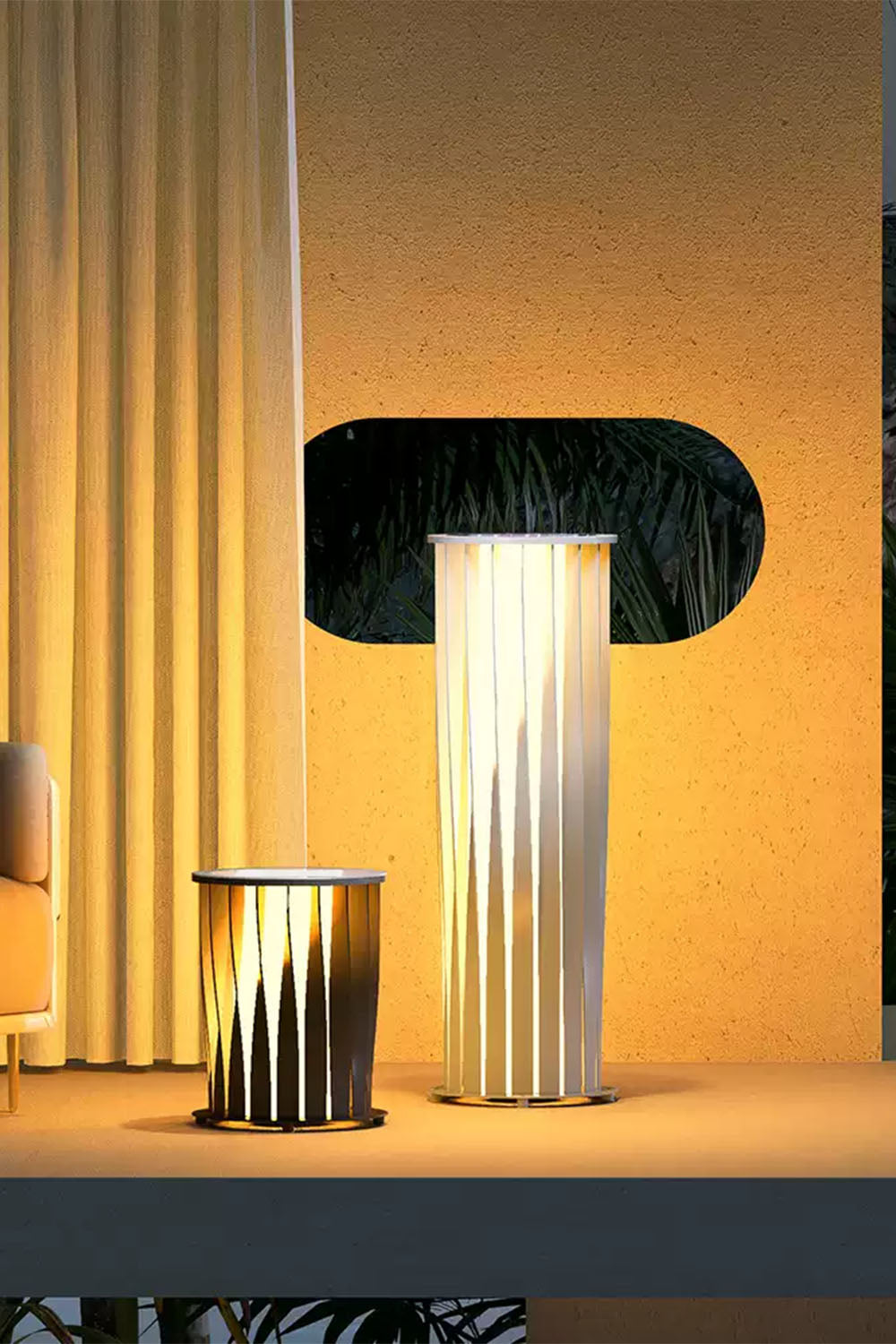 Twisted Acrylic Lantern Lawn Light