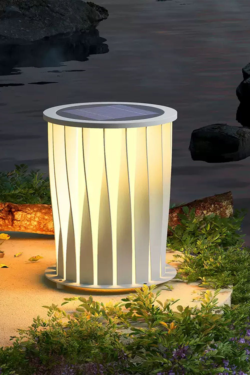 Twisted Acrylic Lantern Lawn Light