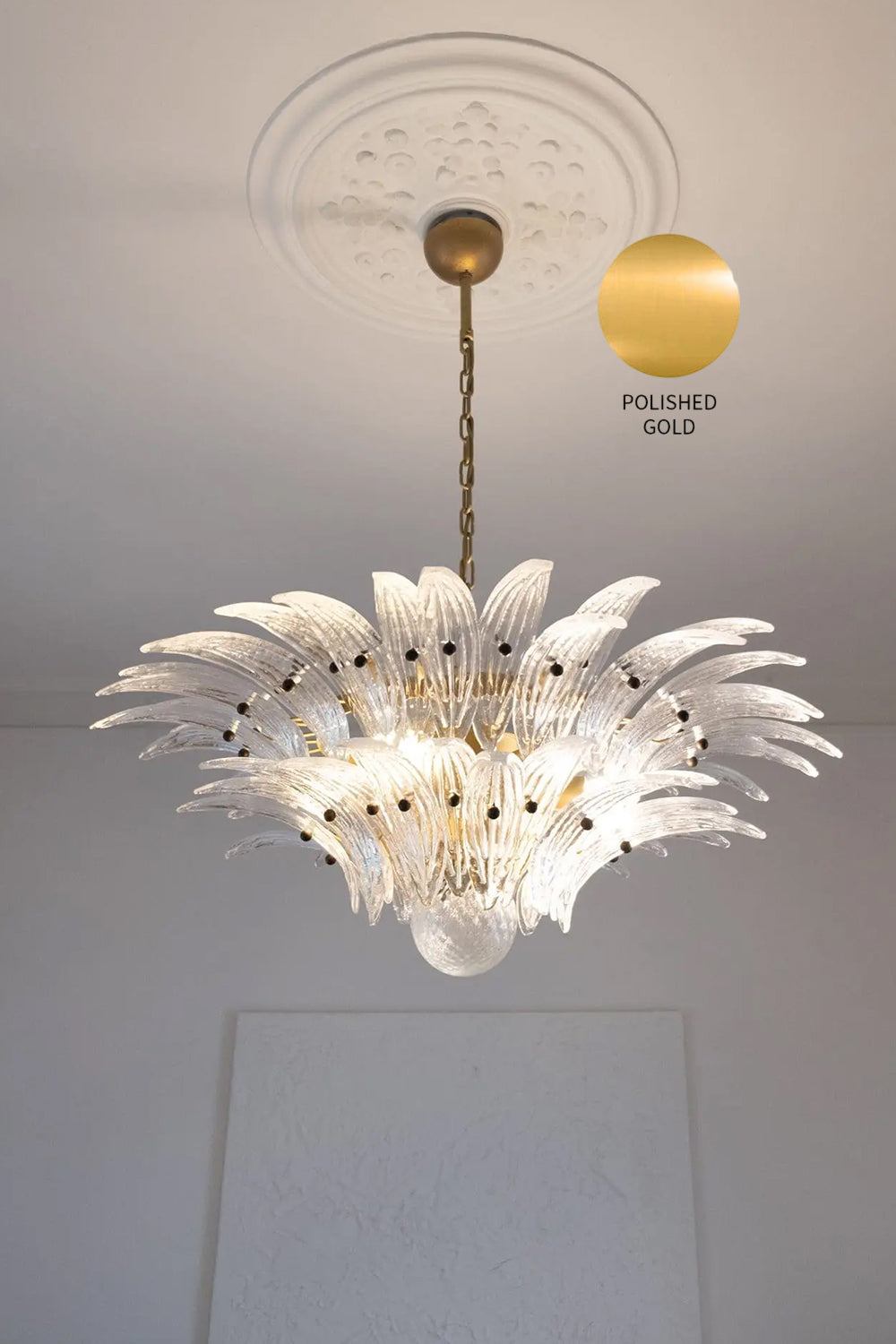 Two-Tier Murano Palmette Chandelier