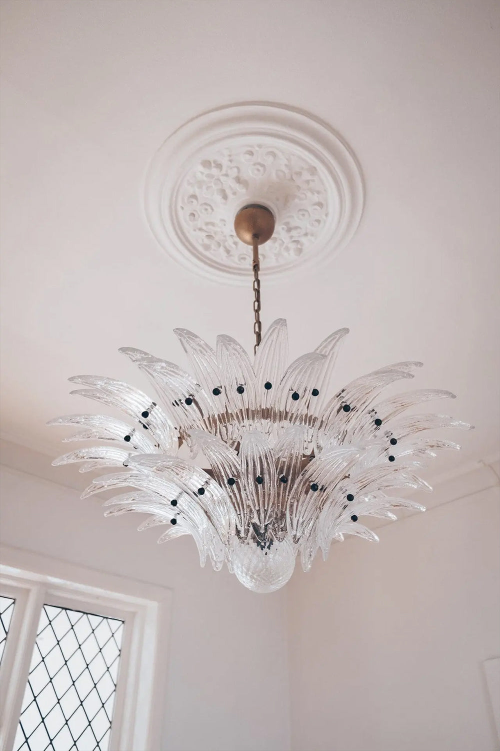 Two-Tier Murano Palmette Chandelier