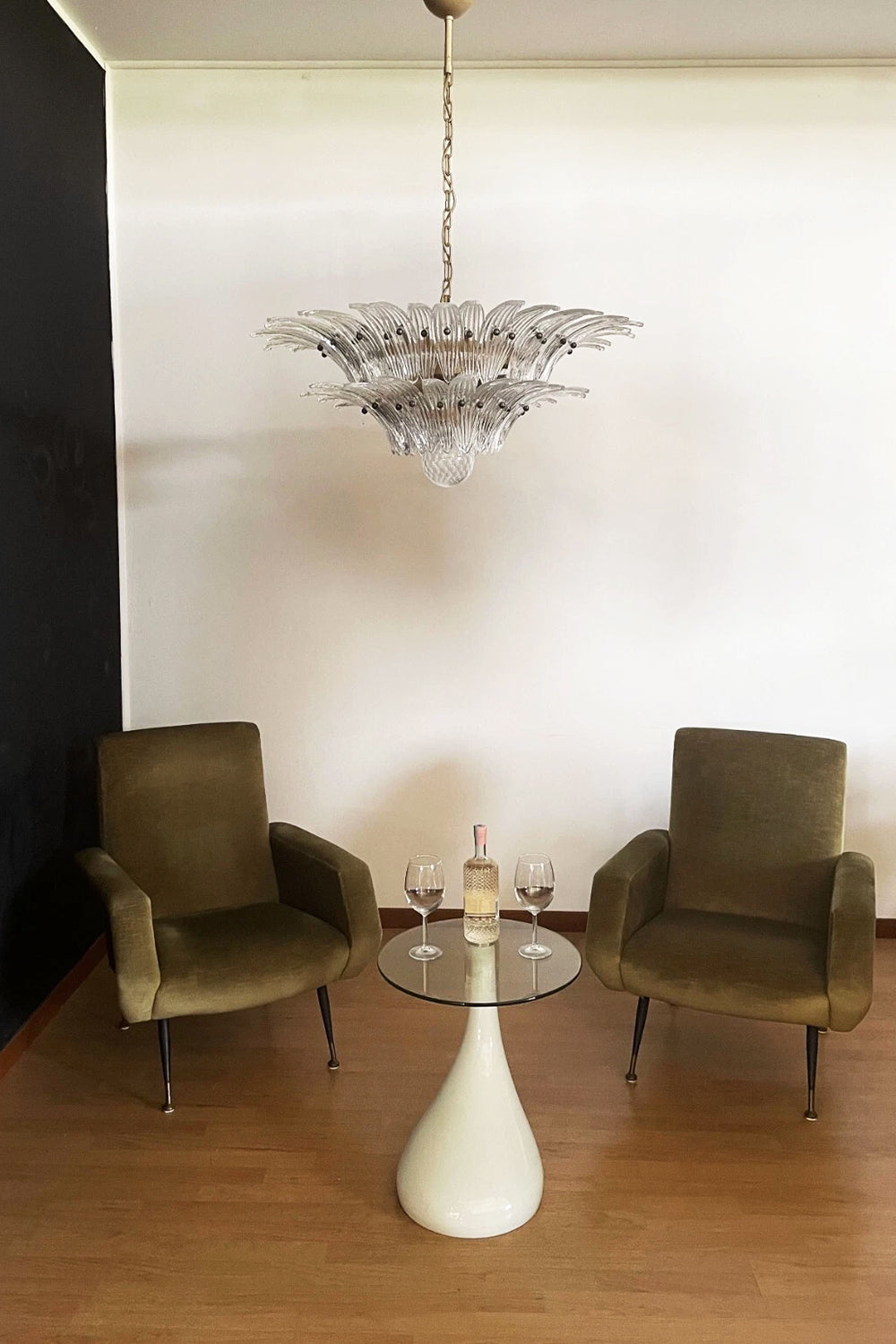 Two-Tier Murano Palmette Chandelier