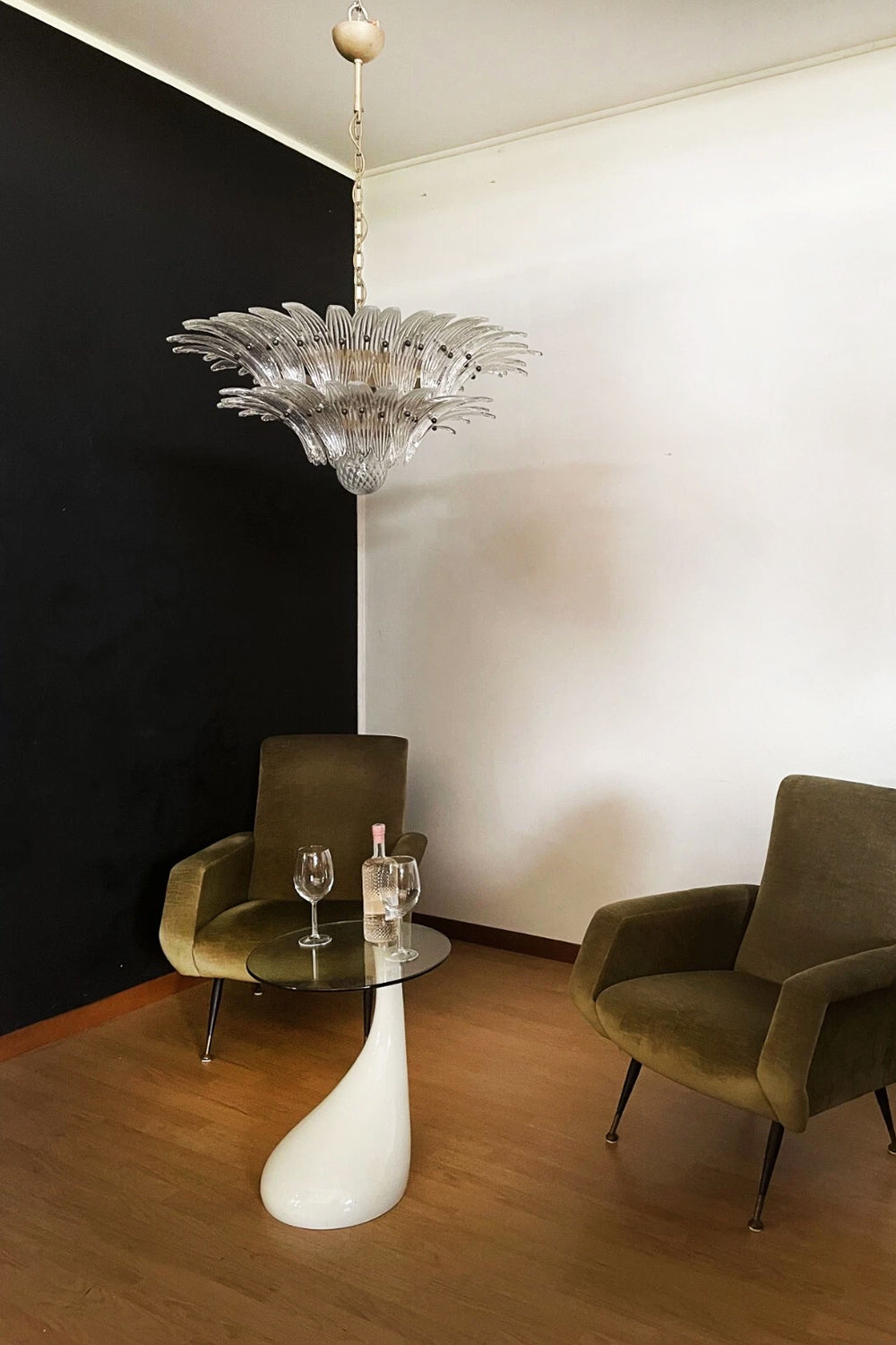 Two-Tier Murano Palmette Chandelier