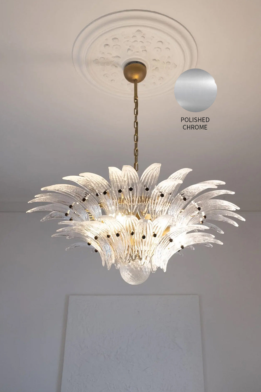 Two-Tier Murano Palmette Chandelier