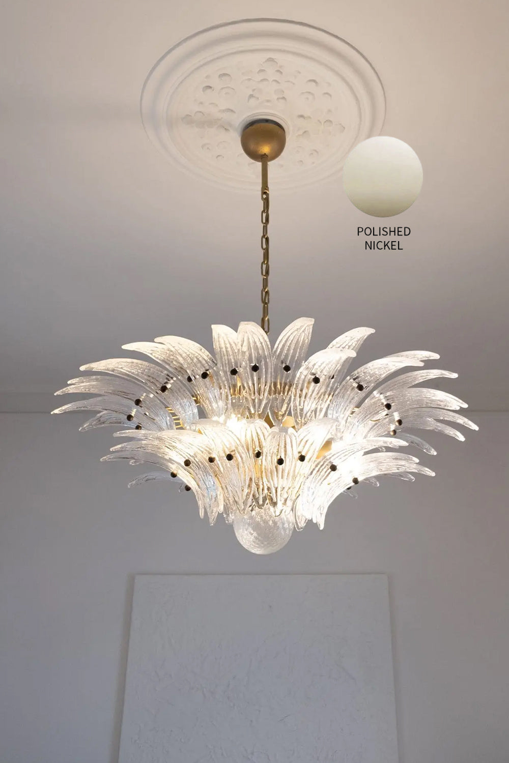 Two-Tier Murano Palmette Chandelier