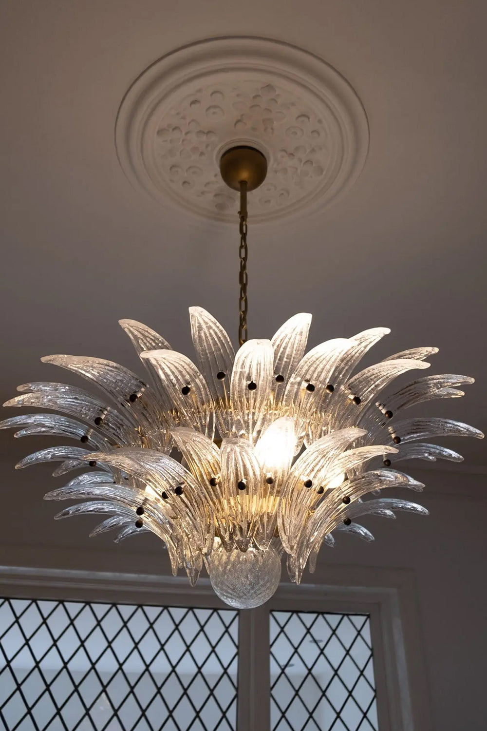 Two-Tier Murano Palmette Chandelier