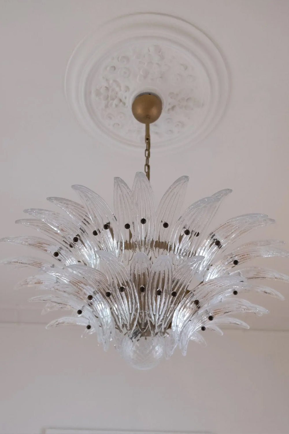 Two-Tier Murano Palmette Chandelier