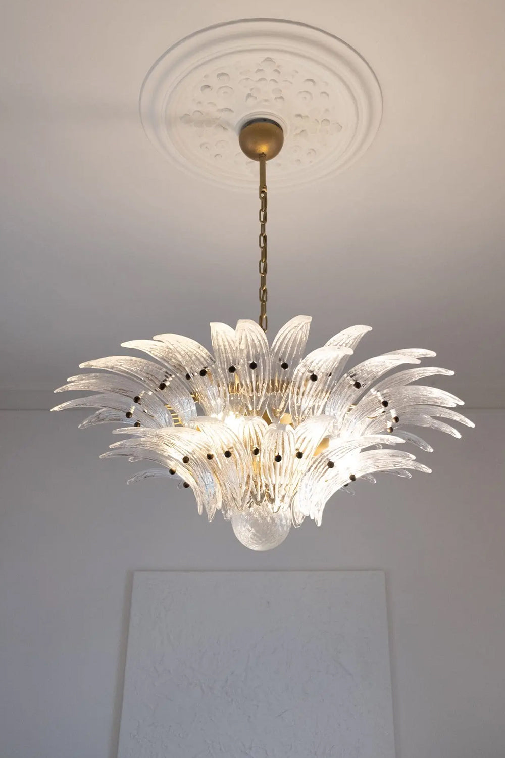 Two-Tier Murano Palmette Chandelier