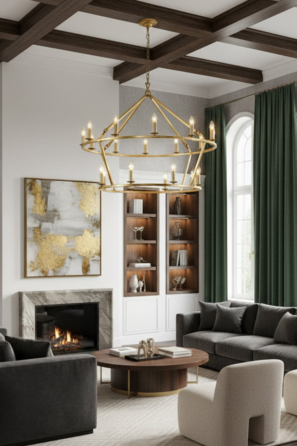 Two-Tiered Ring Chandelier