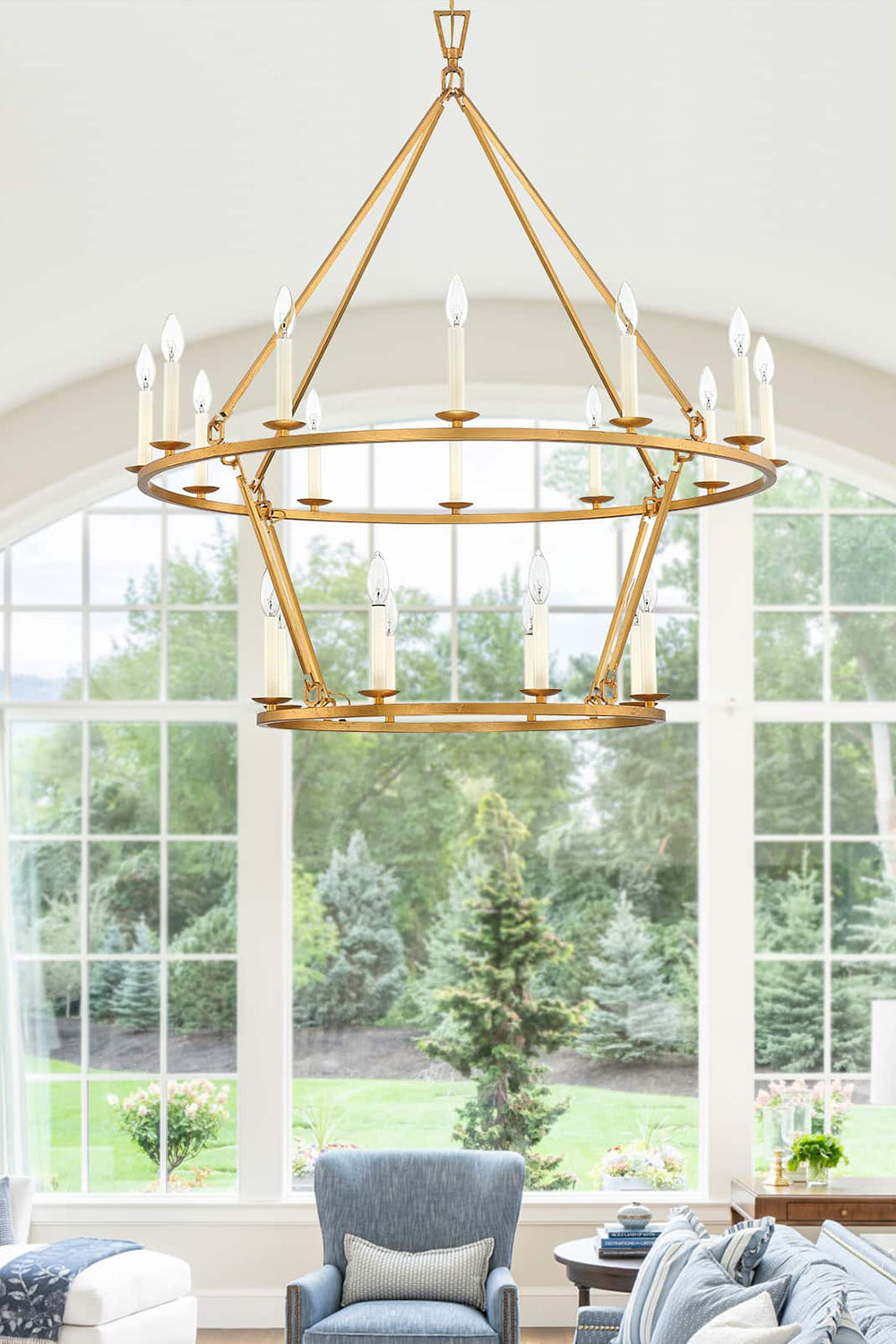 Two-Tiered Ring Chandelier